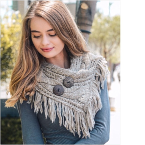 Boho Chic Mocha Neck Shoulder Warmer Scarf - Picture 3 of 8